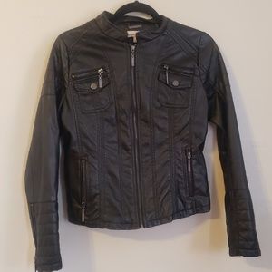 Indigo Saints Faux Leather Jacket